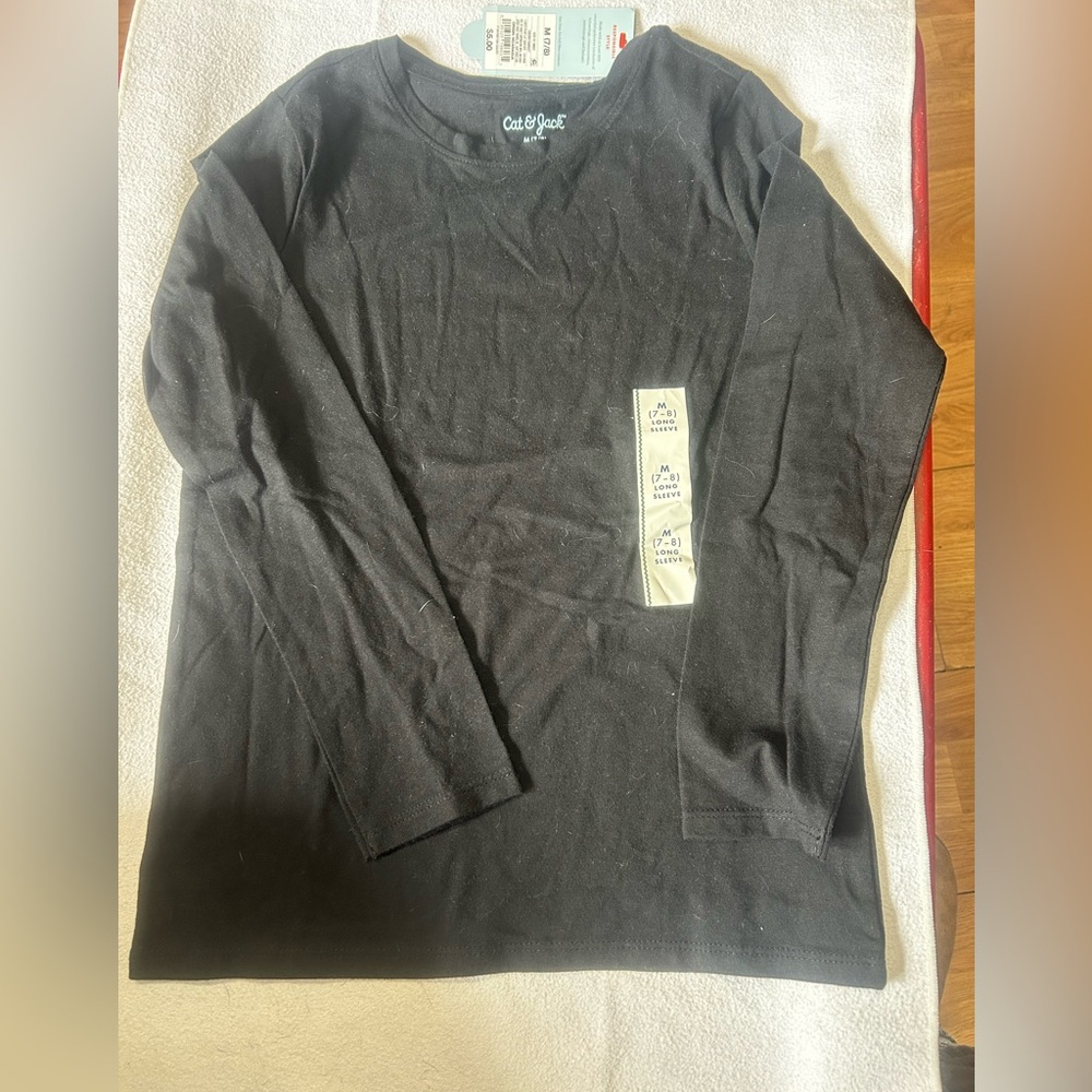Cat & Jack Classic Black Long Sleeve Tee